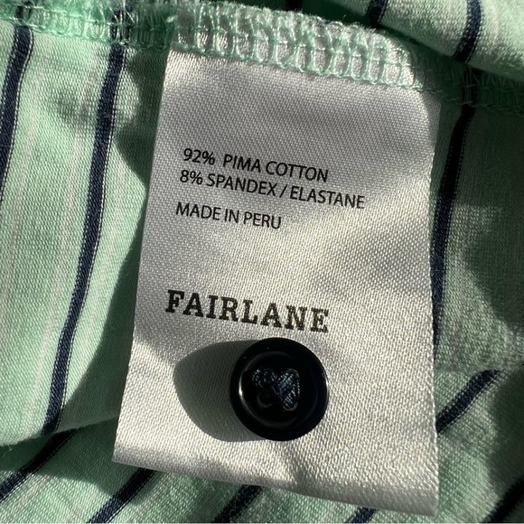 Fairlane Pima Cotton Polo Shirt Golf UV SPF 30 Moisture Wicking Green Blue Sz XL - Picture 6 of 6